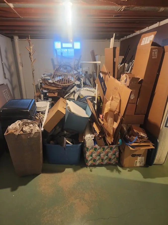 Roll-off dumpster container at job site for Concrete Dumpster Rental in Harrison